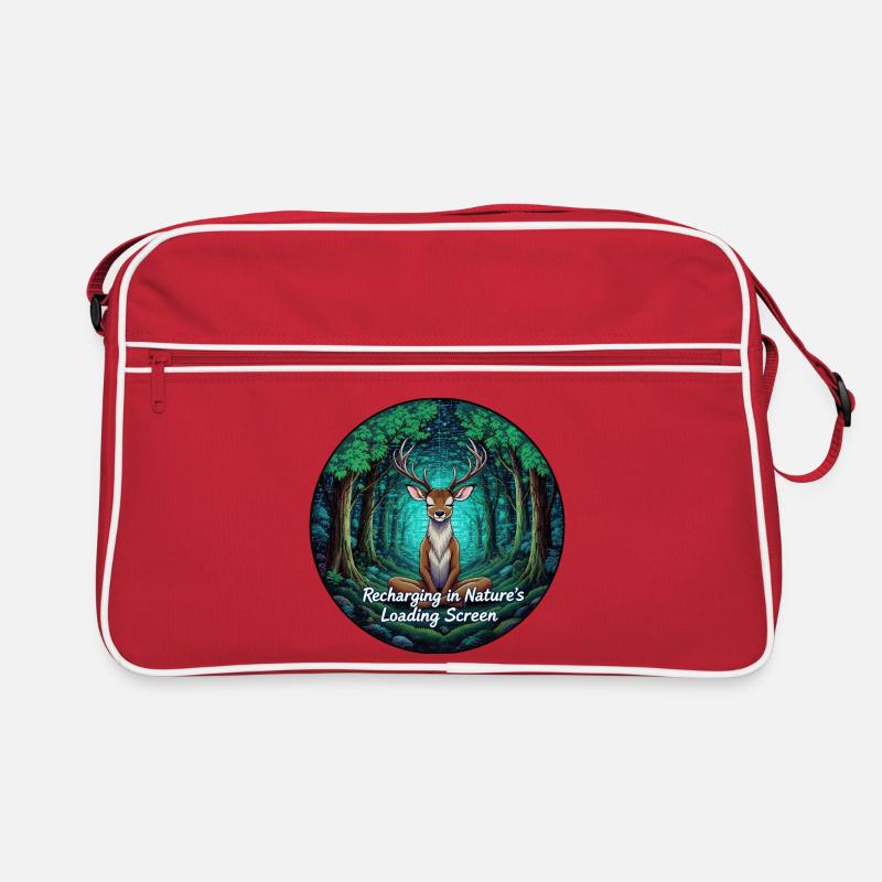 Mystic Forest Deer with Loading Screen Retro Bag
