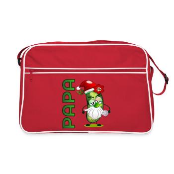 CADEAUX DE NOËL POUR PAPA, LE JOUEUR DE BOULE - Sac Retro - rouge/blanc - Devant