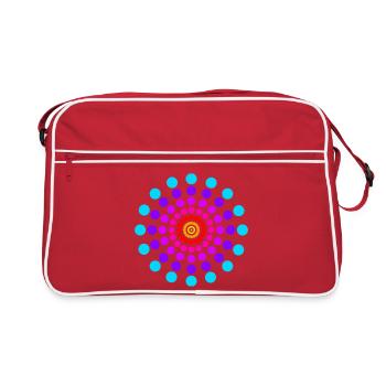 Mandala - Retro Tasche - Rot/Weiß - Vorne