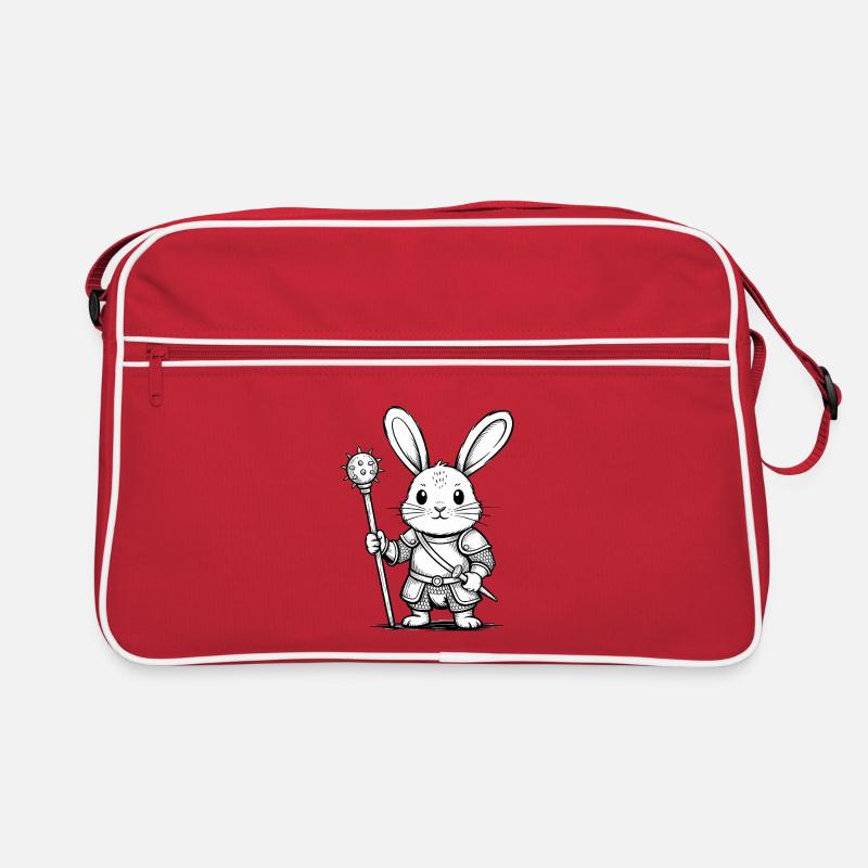 Rabbit Knight - Cool Rabbit Logo Retro Bag