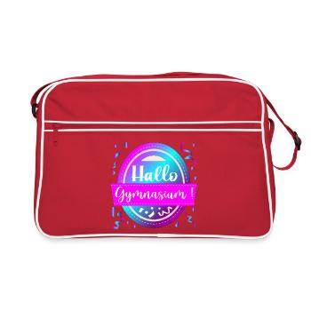 START OF SCHOOL HIGH SCHOOL HELLO - Retro Bag - red/white - Front