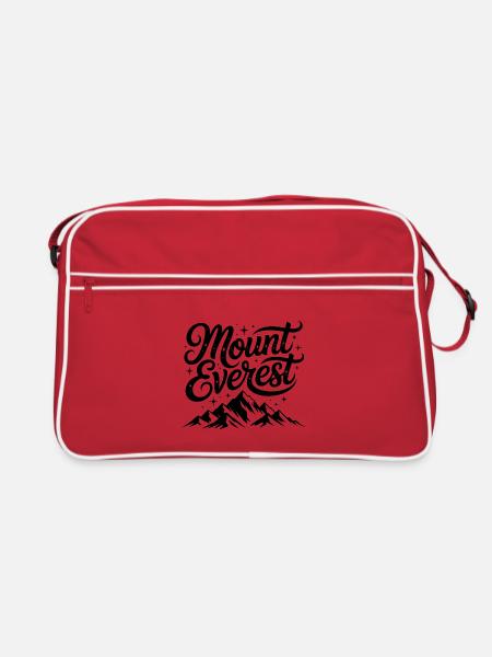 Mont Everest - Conception de souvenirs - Sac Retro - rouge/blanc - Devant