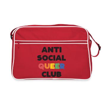 LGBTQ - Club queer antisocial - Sac Retro - rouge/blanc - Devant