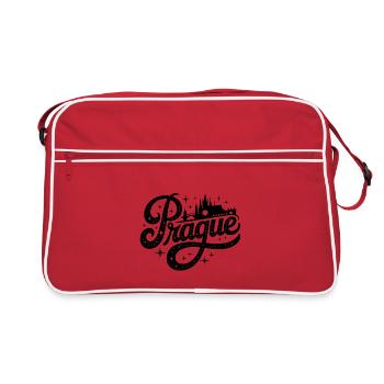 Prag - Souvenir-Design - Retro Tasche - Rot/Weiß - Vorne