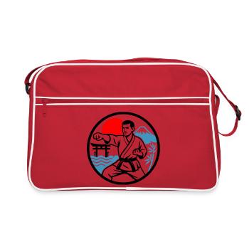 Karaté Nature - Sac Retro - rouge/blanc - Devant