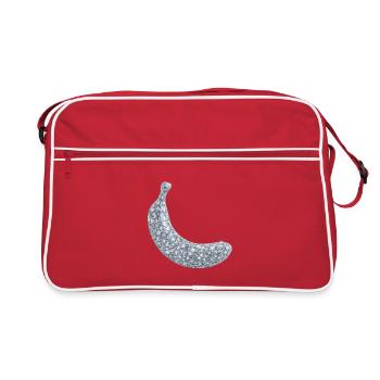 Banane Diamant Neige Givre - Sac Retro - rouge/blanc - Devant