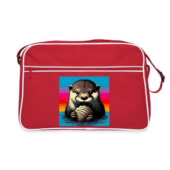 loutre - Sac Retro - rouge/blanc - Devant