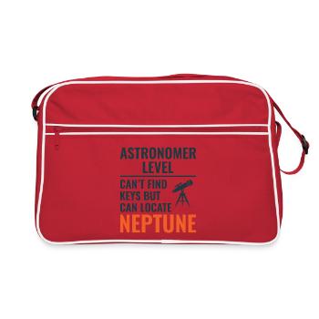 Solar System Planets Space Art  - Retro Bag - red/white - Front