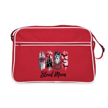 Blood Moon 4 PaneGothic Halloween Motif - Retro Bag - red/white - Front