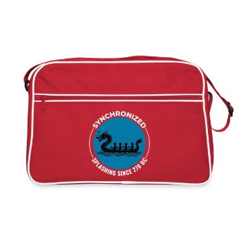 Synchronisiertes Paddeldesign - Retro Tasche - Rot/Weiß - Vorne