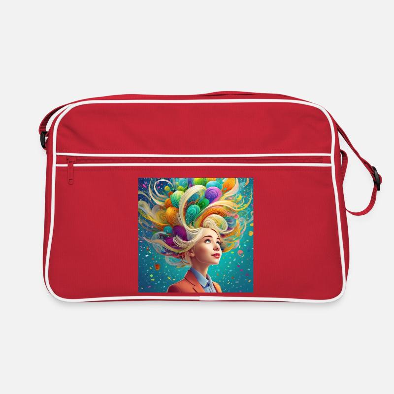 Imagination is power Retro Tasche