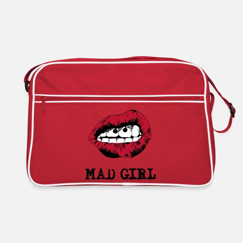 Exciting Lips with Surreal Faces Retro Bag