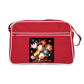 Vital floral composition in Flemish Baroque style - Retro Bag - red/white - Front