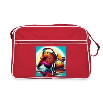 Canard mandarin - Sac Retro - rouge/blanc - Devant