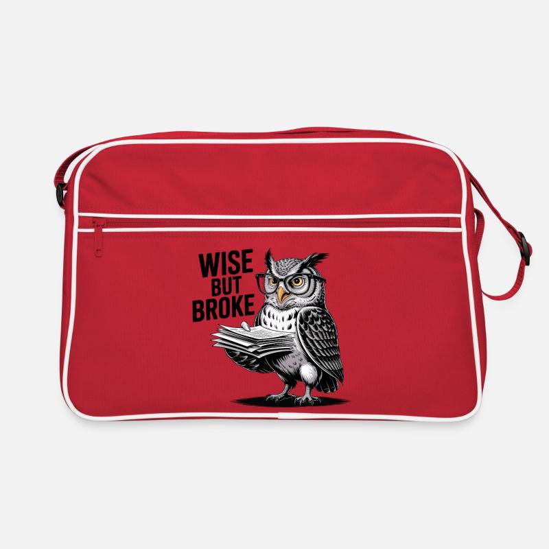 Weise, aber pleite Eule Retro Tasche