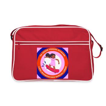 Strong Favorite Girls - Illustrations de skateboard colorées - Sac Retro - rouge/blanc - Devant