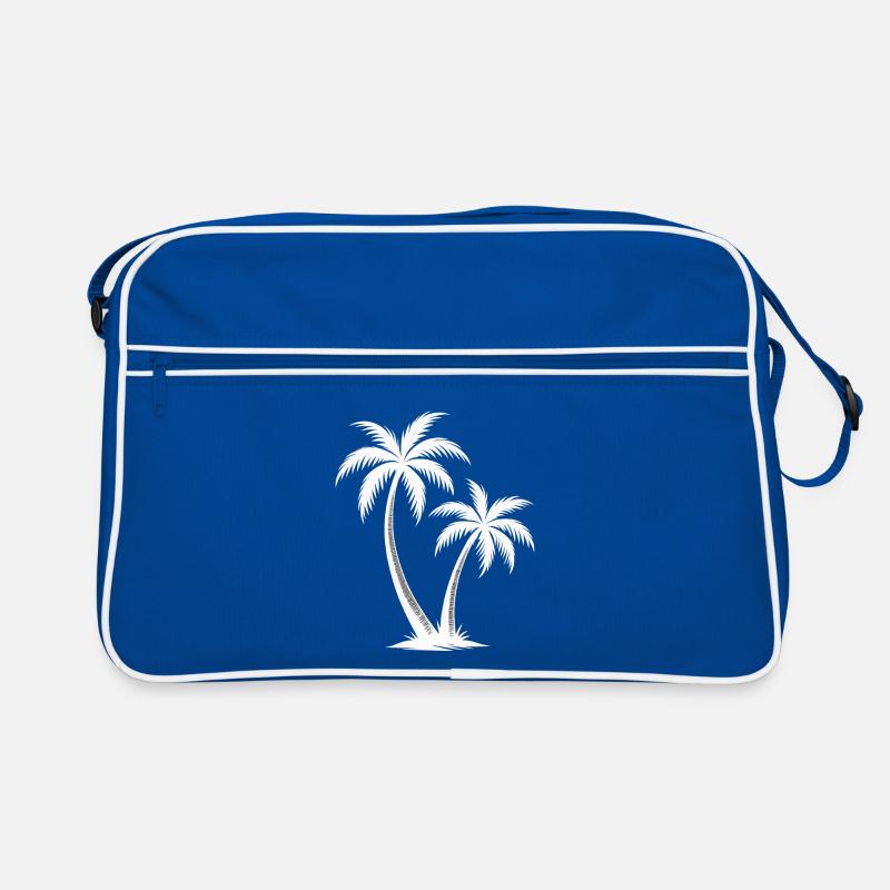 Glowing Palm Trees Silhouette Retro Bag