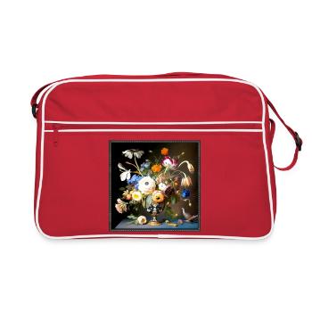 Bouquet Still Life Baroque Flemish Style - Retro Bag - red/white - Front
