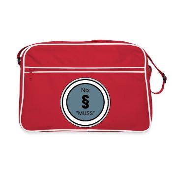 Design innovant avec citation et symboles - Sac Retro - rouge/blanc - Devant