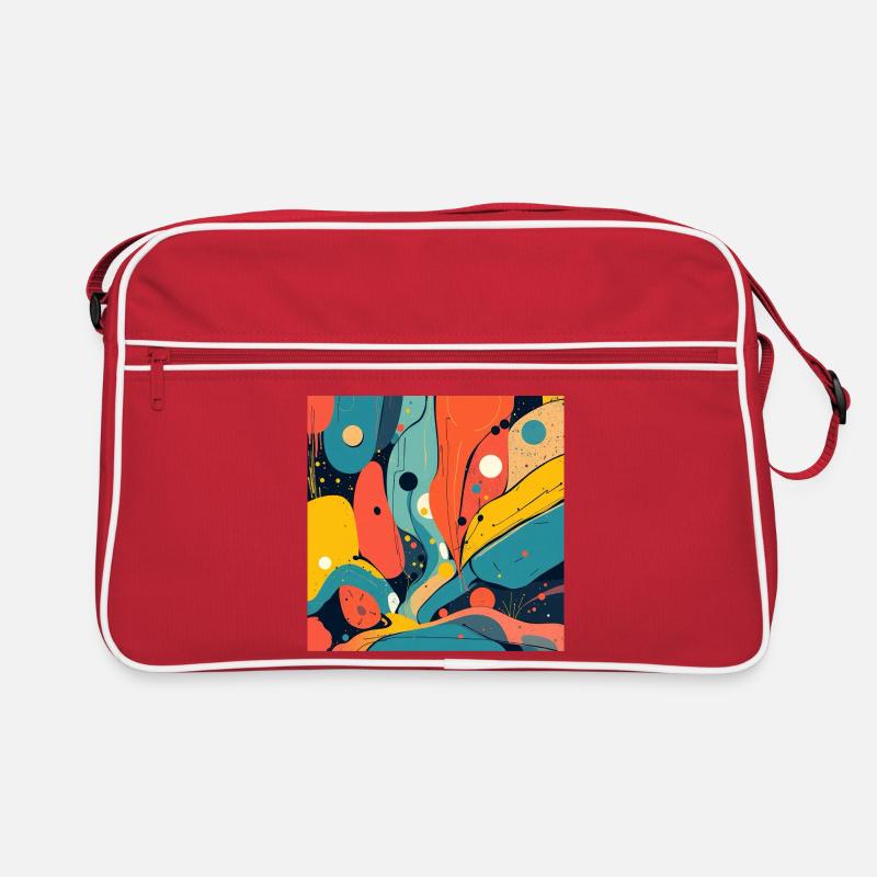 Explosion de couleurs abstraites dans des tons chauds Sac Retro