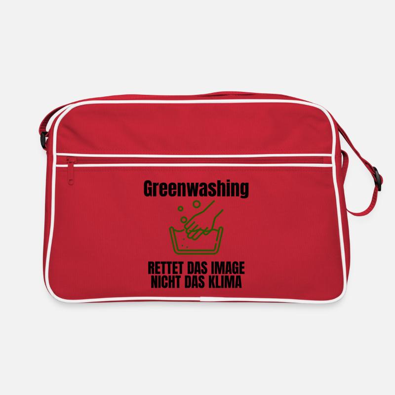 Handwäsche Illustration Trend - Retro Tasche - Rot/Weiß