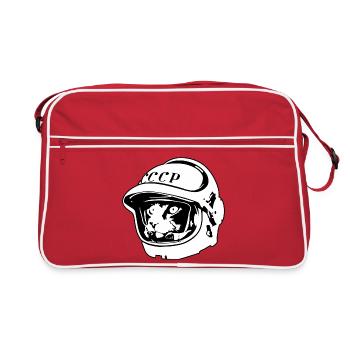 Kosmo Cat – Space & Astro Adventure - Retro Bag - red/white - Front