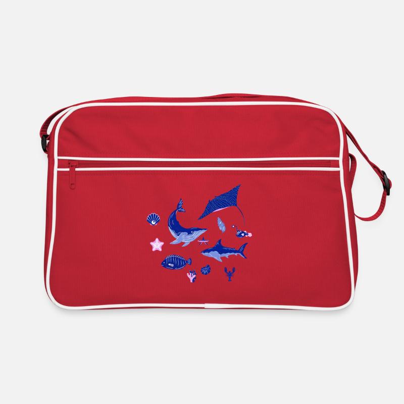 von Meerestieren Retro Tasche