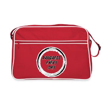 Cercle Zen Progrès Tous Les Jours - Sac Retro - rouge/blanc - Devant