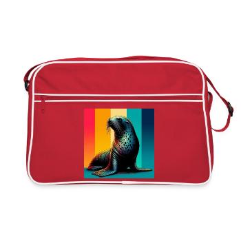 Phoque - Sac Retro - rouge/blanc - Devant