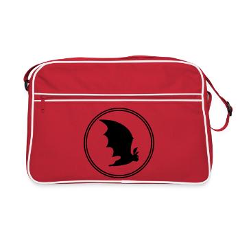 Bat Gothic : Nuit, Vampire & Liberté - Sac Retro - rouge/blanc - Devant