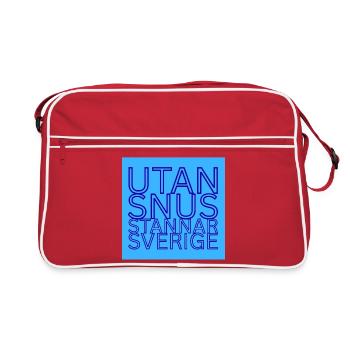 Ohne Snus wird Schweden aufhören - Retro Tasche - Rot/Weiß - Vorne