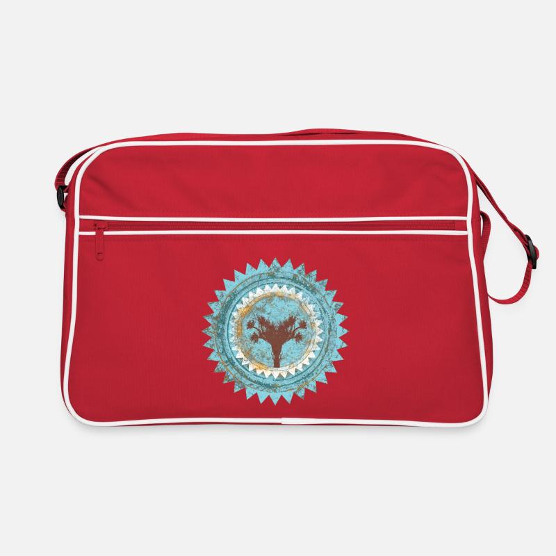 Distressed Tree Seal Blue Mallorca Retro Bag