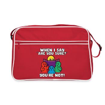 « Êtes-vous sûr ? » = regret instantané - Sac Retro - rouge/blanc - Devant