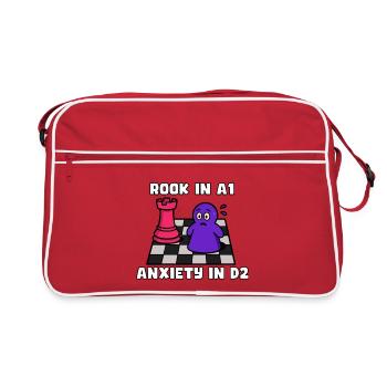 Tour en A1, Anxiété en D2 - Sac Retro - rouge/blanc - Devant
