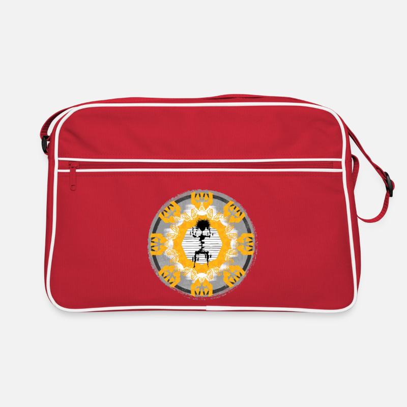 Cercle de soleil Mandala Contraste Sac Retro