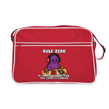 Règle zéro : si ce n’est pas amusant, réparez-le - Sac Retro - rouge/blanc - Devant