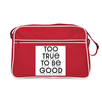 Too True To Be Good Typography - Retro Bag - red/white - Front