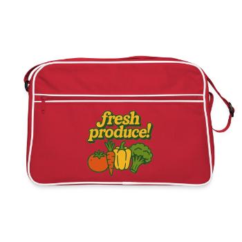 Fresh Produce Retro Print - Retro Bag - red/white - Front