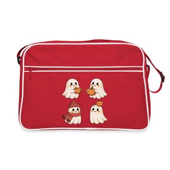 Warm Autumn Ghosts - Retro Bag - red/white - Front