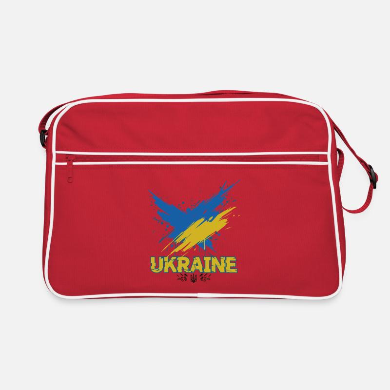 Drapeau de l’Ukraine Splash Art Sac Retro