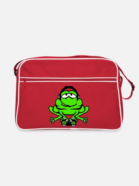 Frog Gamer Nerd Gaming Controller Console Game - Retro Bag - red/white - Front