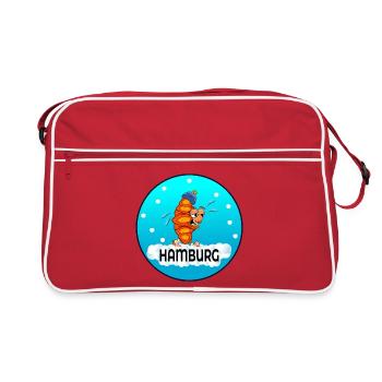 NEIGE D’HIVER HAMBOURG FRANZBRÖTCHEN - Sac Retro - rouge/blanc - Devant