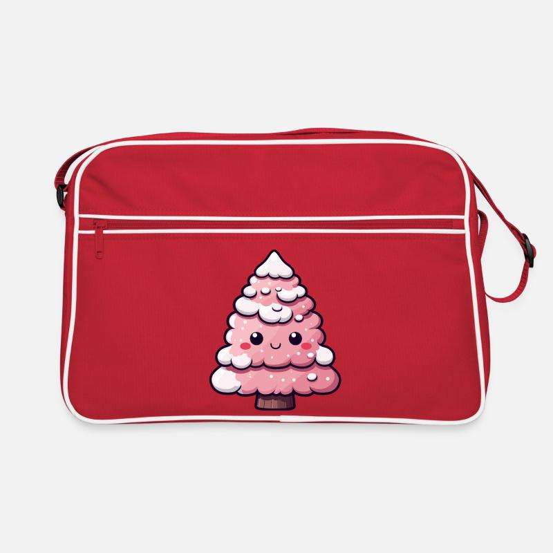 Chibi Pink Snowy Tree Retro Bag