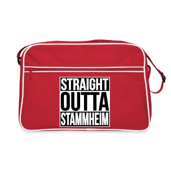 STRAIGHT OUTTA STAMMHEIM - Retro Tasche - Rot/Weiß - Vorne