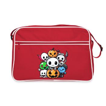 Halloween Party Figures Comic - Retro Bag - red/white - Front