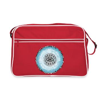 L’œil dans le bleu tourbillonnant - Sac Retro - rouge/blanc - Devant