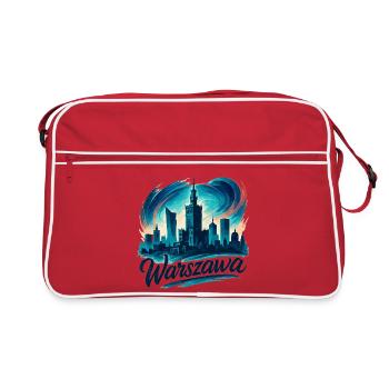 Varsovie Warszawa Capitale Pologne Cadeau - Sac Retro - rouge/blanc - Devant