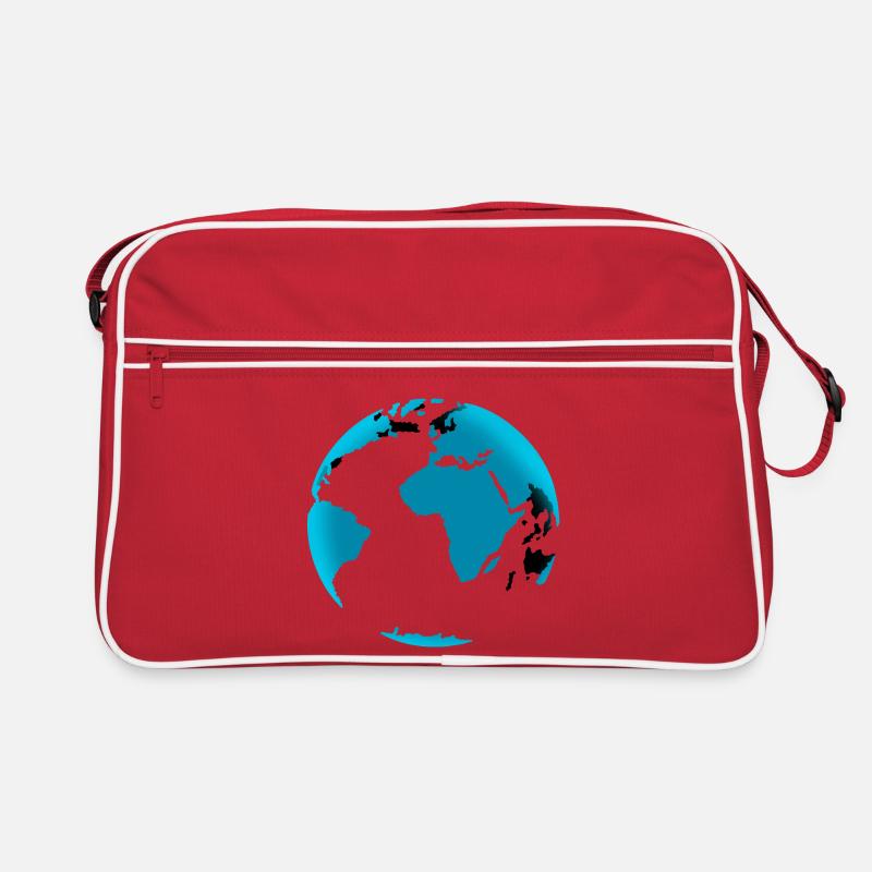 Blue Globe Neon Black Retro Bag