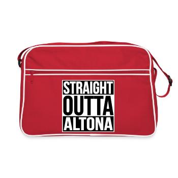 STRAIGHT OUTTA ALTONA HAMBURG - Retro Bag - red/white - Front