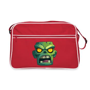 Zombie für Halloween Party - Retro Tasche - Rot/Weiß - Vorne